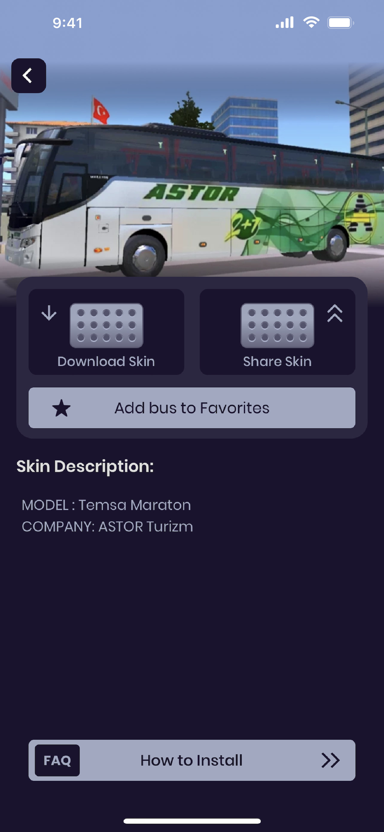 Bus skin details